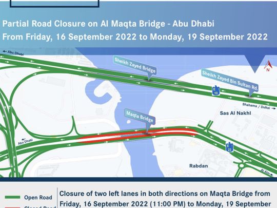 UAE: பராமரிப்பு பணிகளுக்காக மூடப்படும் அபுதாபியின் முக்கிய சாலைகள்..!! வாகன ஓட்டிகளுக்கு ITC அறிவுரை…!!